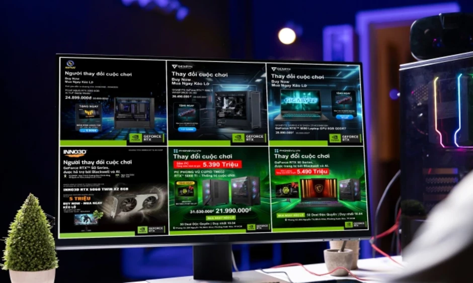 Nvidia ưu đãi máy tính trang bị RTX 50 Series Nvidia ưu đãi máy tính trang bị RTX 50 Series