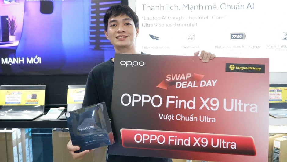 Swap Deal Day: Mang Ultra cũ đổi OPPO Find X9 Ultra tại Thế Giới Di Động