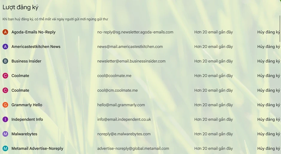 Thủ thuật Gmail: Cách đơn giản giúp giảm lượng email không mong muốn Thủ thuật Gmail: Cách đơn giản giúp giảm lượng email không mong muốn