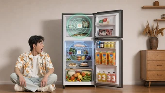 Toshiba lần đầu đưa hai bộ lọc độc lập vào dòng tủ lạnh ngăn đá trên