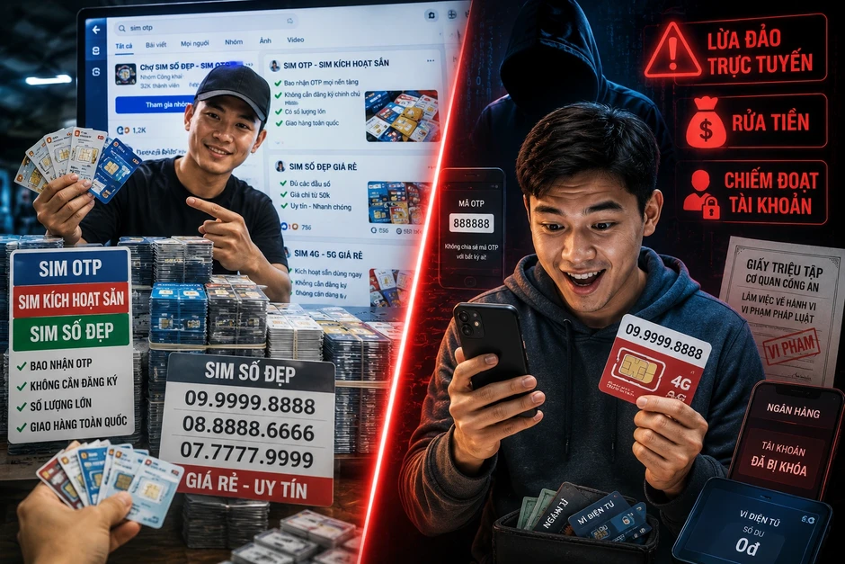 Tràn lan SIM rác rao bán công khai trên mạng xã hội Tràn lan SIM rác rao bán công khai trên mạng xã hội