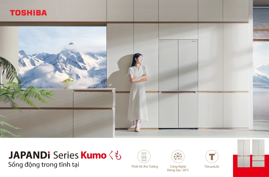 Tủ lạnh Toshiba JAPANDi Series Kumo, mang tinh thần sống tĩnh tại vào căn bếp Tủ lạnh Toshiba JAPANDi Series Kumo, mang tinh thần sống tĩnh tại vào căn bếp