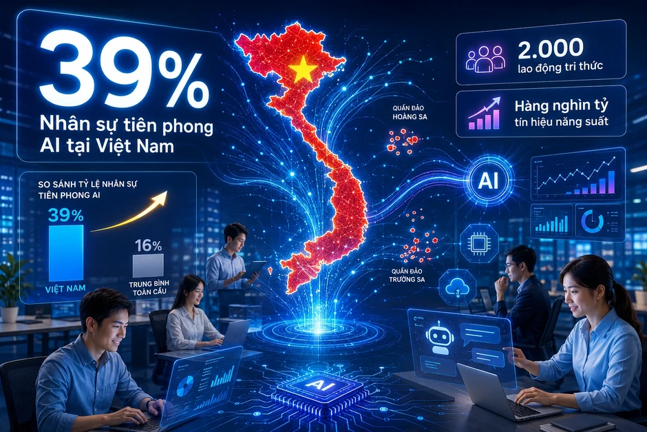 Việt Nam dẫn đầu ASEAN về tỷ lệ nhân sự tiên phong AI Việt Nam dẫn đầu ASEAN về tỷ lệ nhân sự tiên phong AI
