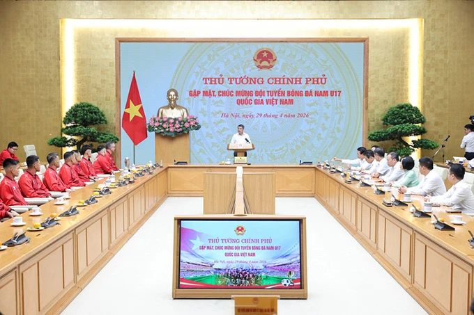 Thủ tướng Lê Minh Hưng: U17 Việt Nam khát vọng vượt giới hạn, chinh phục đỉnh cao mới Thủ tướng Lê Minh Hưng: U17 Việt Nam khát vọng vượt giới hạn, chinh phục đỉnh cao mới