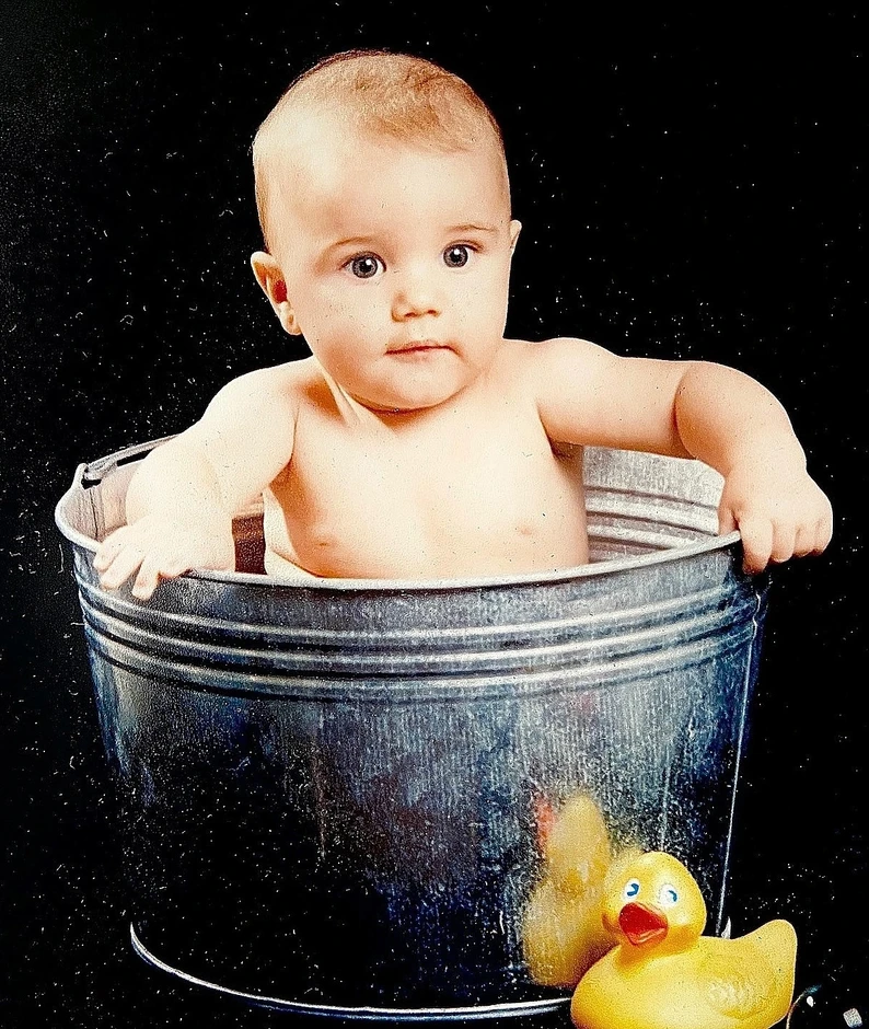 Ảnh thời b&eacute; của Justin Bieber