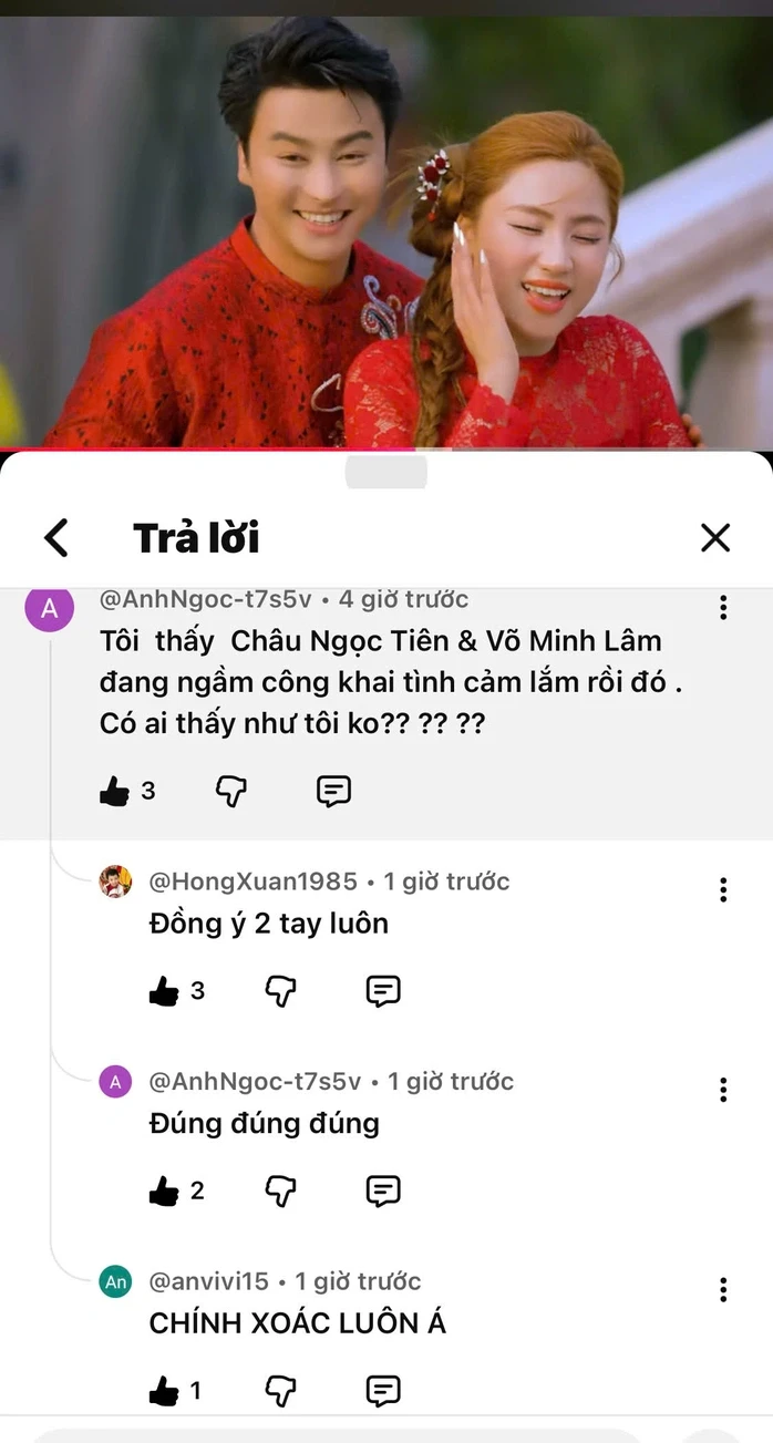 Châu Ngọc Tiên được tích cực "đẩy thuyền" cùng NSƯT Võ Minh Lâm Châu Ngọc Tiên được tích cực "đẩy thuyền" cùng NSƯT Võ Minh Lâm