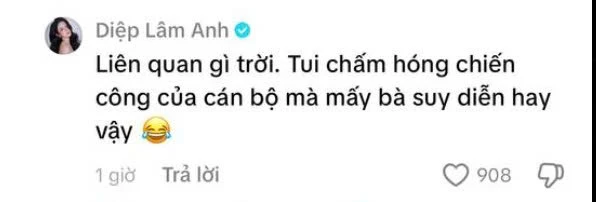 Diệp Lâm Anh bình luận gì ở fanpage Phòng, chống ma túy - Công an TP.HCM mà gây bão? Diệp Lâm Anh bình luận gì ở fanpage Phòng, chống ma túy - Công an TP.HCM mà gây bão?