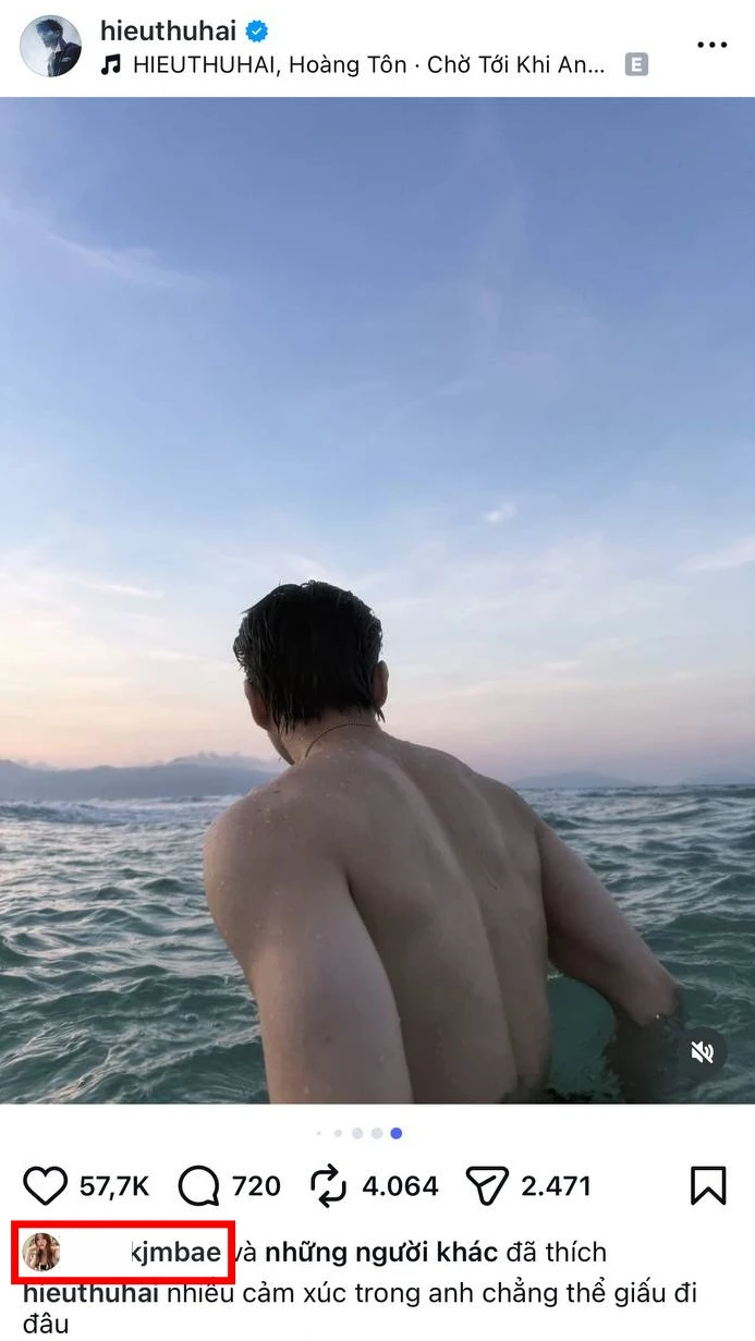 HIEUTHUHAI cởi áo khoe lưng trần giữa biển, bạn gái liền có phản ứng HIEUTHUHAI cởi áo khoe lưng trần giữa biển, bạn gái liền có phản ứng
