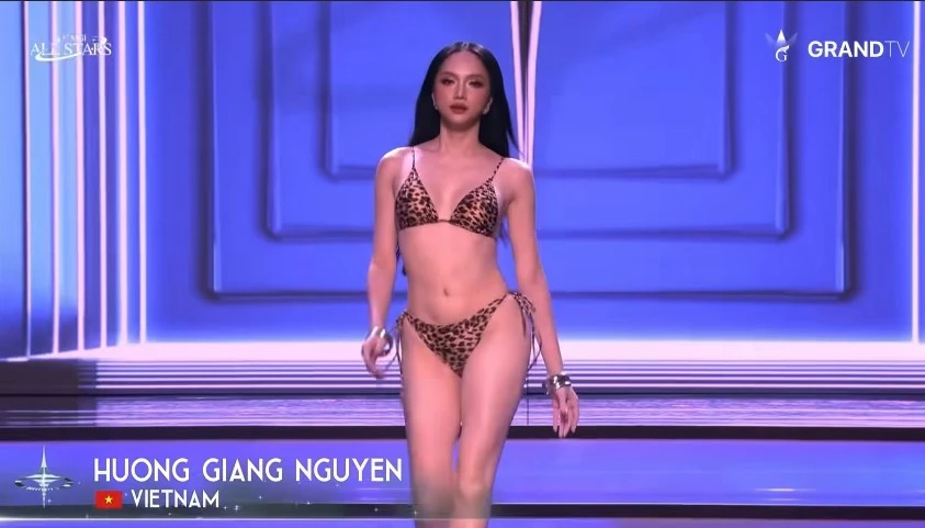 Hương Giang 'bốc lửa' diễn bikini tại bán kết 2 MGI All Stars, đạt 8,93 điểm