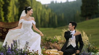 Lễ cưới hương đồng gió nội của người đẹp Tân Cương