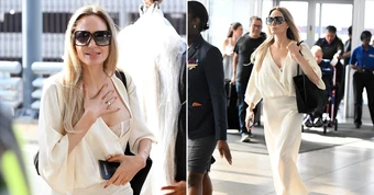 Nữ diễn viên Angelina Jolie sexy hiếm thấy ở tuổi 51