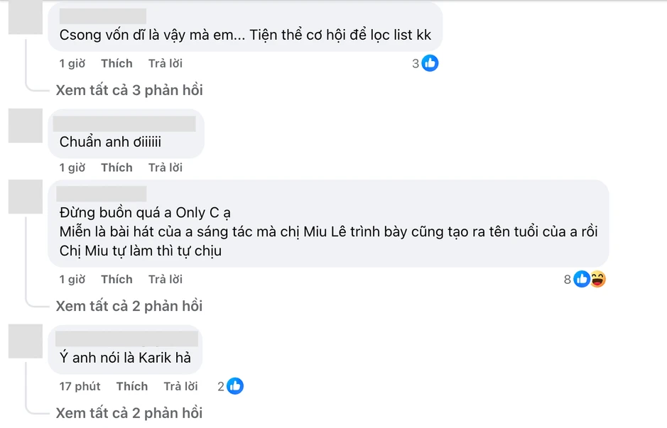 Only C đăng đàn giữa ồn ào Miu Lê: "Bạn bè, anh em gì các thể loại giậu đổ bìm leo" Only C đăng đàn giữa ồn ào Miu Lê: "Bạn bè, anh em gì các thể loại giậu đổ bìm leo"