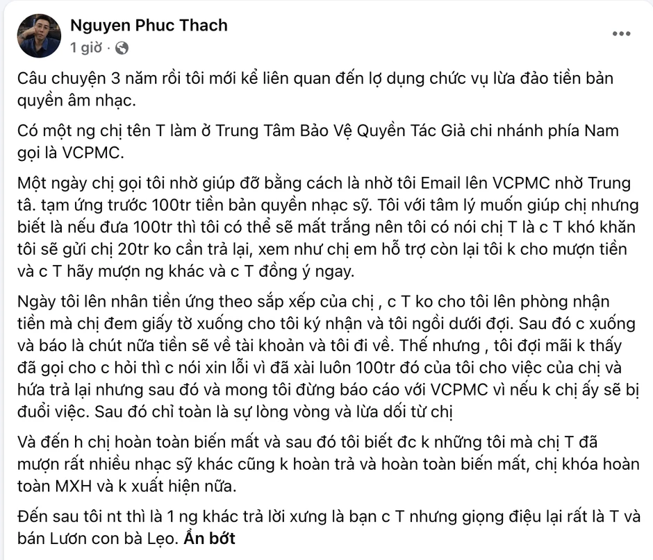 Only C tung tin nhắn tố một phụ nữ lừa đảo 100 triệu, nhắn tin đòi còn bị tỏ thái độ Only C tung tin nhắn tố một phụ nữ lừa đảo 100 triệu, nhắn tin đòi còn bị tỏ thái độ