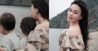 Phương Oanh cập nhật cuộc sống bên 2 con