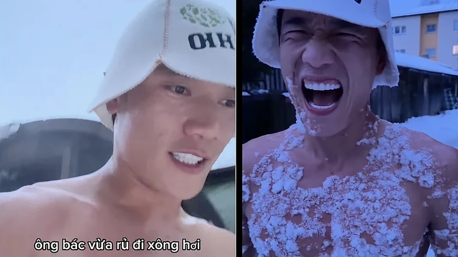 Sao Việt 9/3: Thủ môn Bùi Tiến Dũng cởi trần lộ body 6 múi “tắm tuyết” ở -6 độ C Sao Việt 9/3: Thủ môn Bùi Tiến Dũng cởi trần lộ body 6 múi “tắm tuyết” ở -6 độ C