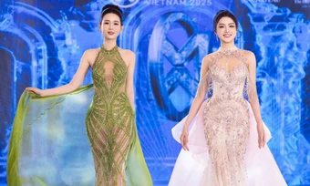Ứng viên nổi bật Miss World Vietnam diễn váy dạ hội