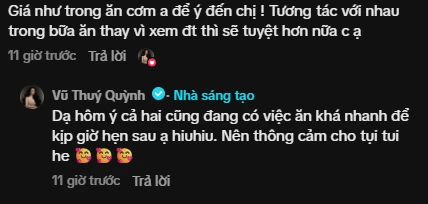 Vũ Thuý Quỳnh và bạn trai Đức Phạm bị soi thái độ lạnh nhạt