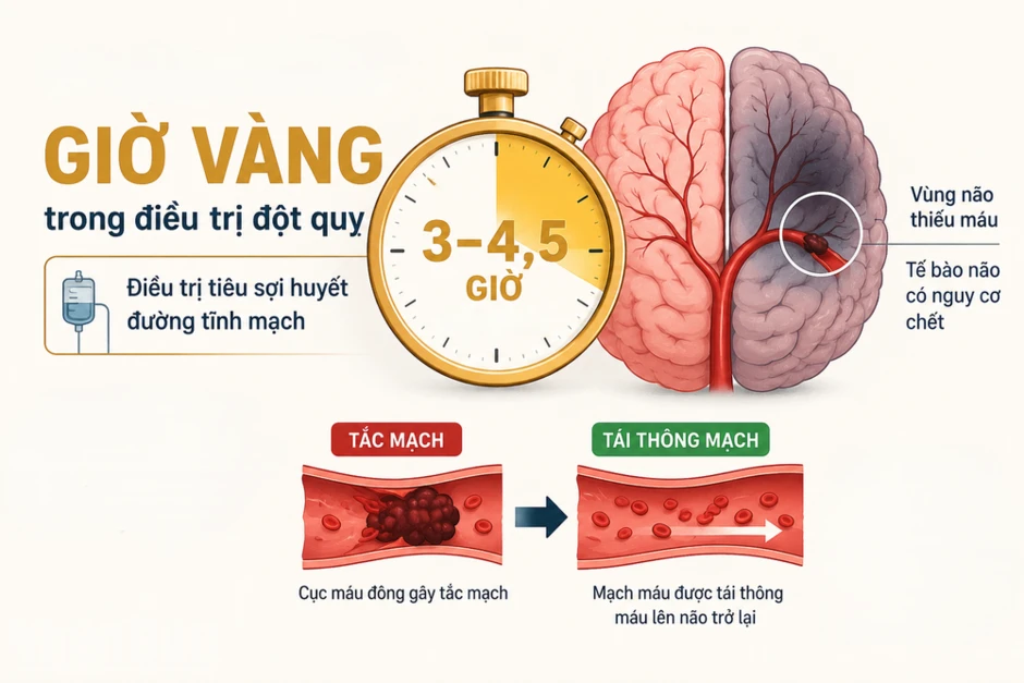 "Giờ vàng" đột quỵ: Ranh giới của hồi phục và tàn phế "Giờ vàng" đột quỵ: Ranh giới của hồi phục và tàn phế