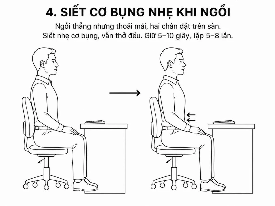 4 bài tập tại bàn làm việc giúp U40 giảm căng cổ, đau lưng 4 bài tập tại bàn làm việc giúp U40 giảm căng cổ, đau lưng