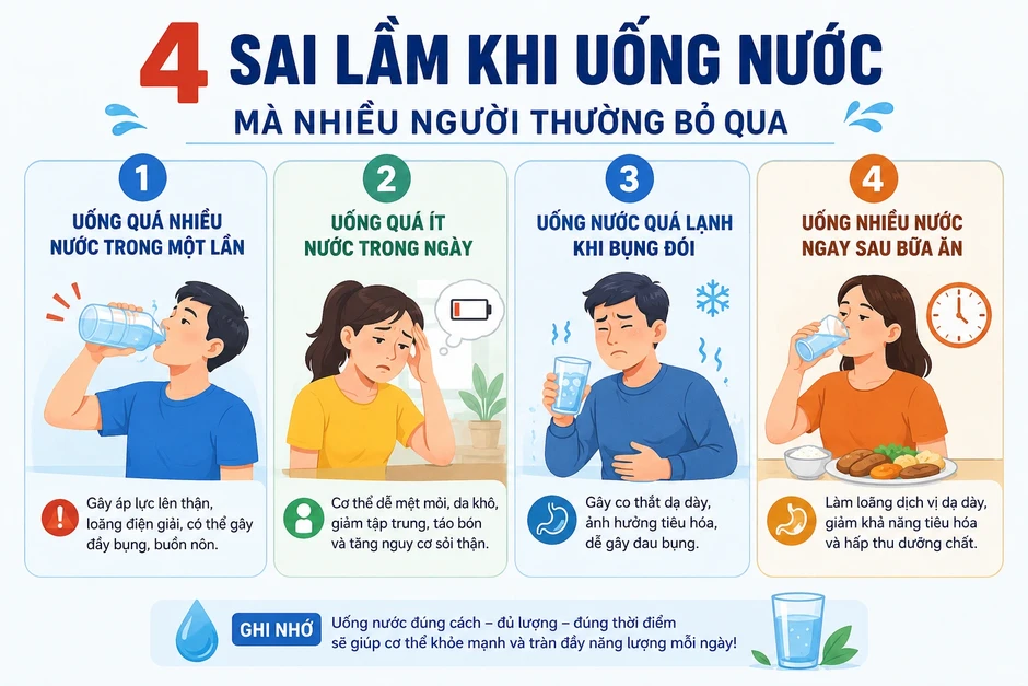 4 thói quen uống nước tưởng vô hại nhưng không tốt cho thận 4 thói quen uống nước tưởng vô hại nhưng không tốt cho thận