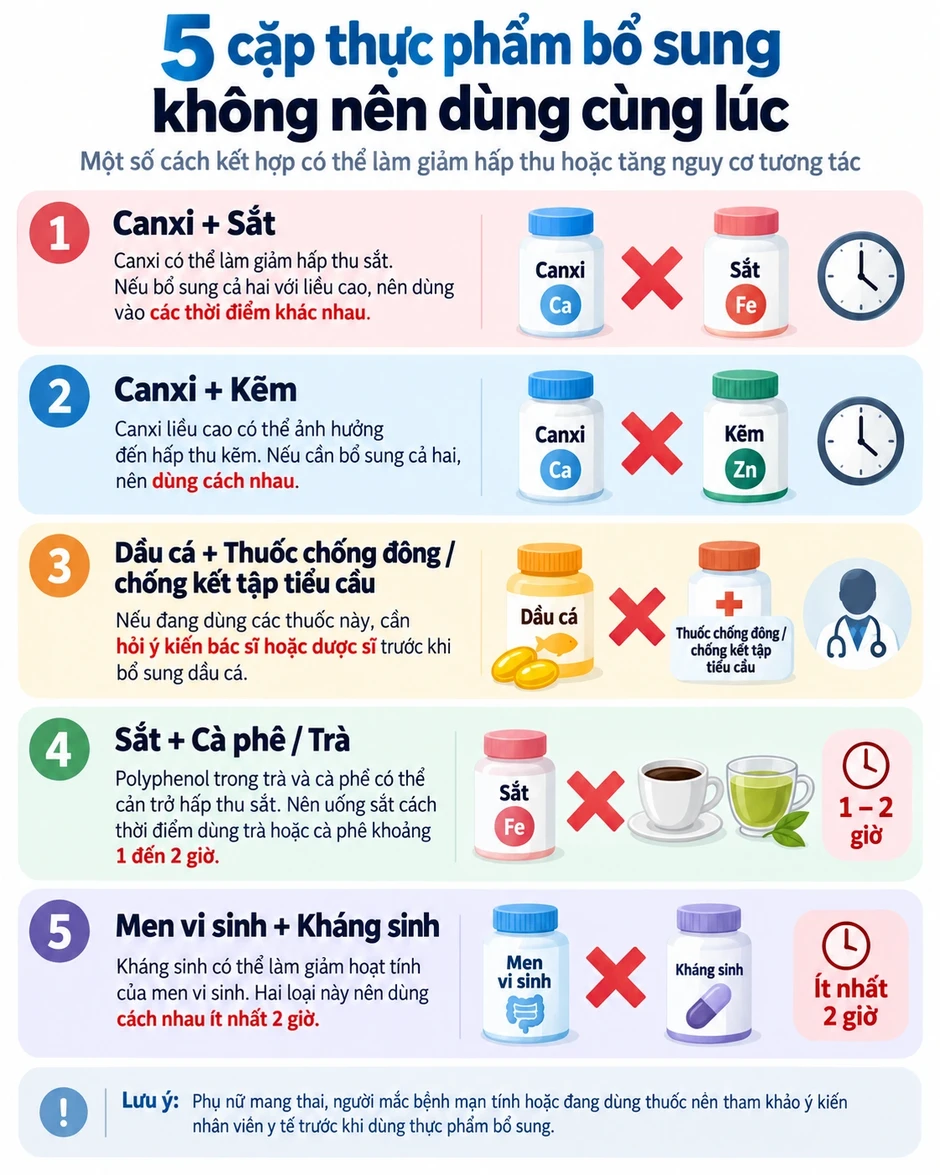 5 cách dùng thực phẩm bổ sung “lợi bất cập hại” 5 cách dùng thực phẩm bổ sung “lợi bất cập hại”