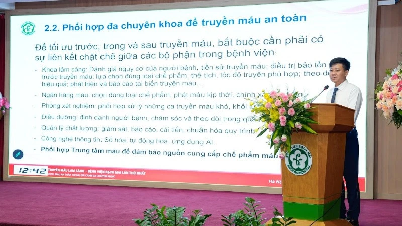 An toàn truyền máu cần được nhìn nhận như một cấu phần chiến lược của y học hiện đại An toàn truyền máu cần được nhìn nhận như một cấu phần chiến lược của y học hiện đại