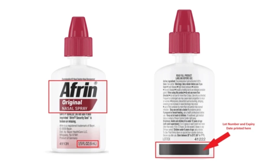 Bayer thu hồi gần 800.000 chai xịt mũi Afrin do nguy cơ gây ngộ độc ở trẻ em Bayer thu hồi gần 800.000 chai xịt mũi Afrin do nguy cơ gây ngộ độc ở trẻ em