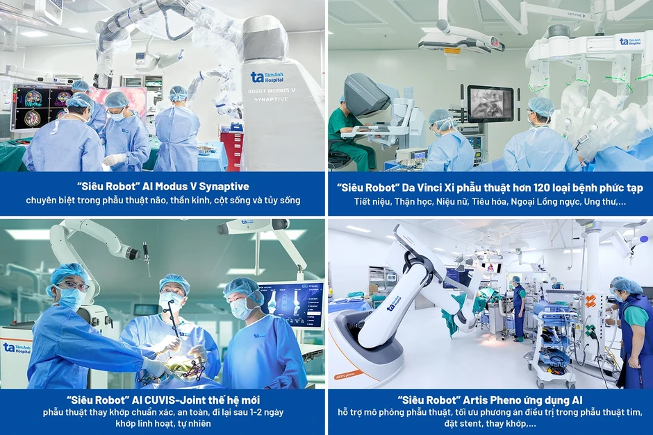 Bệnh viện Tâm Anh phẫu thuật hàng ngàn ca bằng ‘siêu robot’ thế hệ mới Bệnh viện Tâm Anh phẫu thuật hàng ngàn ca bằng ‘siêu robot’ thế hệ mới