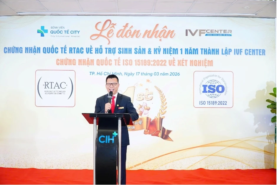 BV Quốc tế City đạt chứng nhận quốc tế: RTAC về IVF và ISO về xét nghiệm BV Quốc tế City đạt chứng nhận quốc tế: RTAC về IVF và ISO về xét nghiệm
