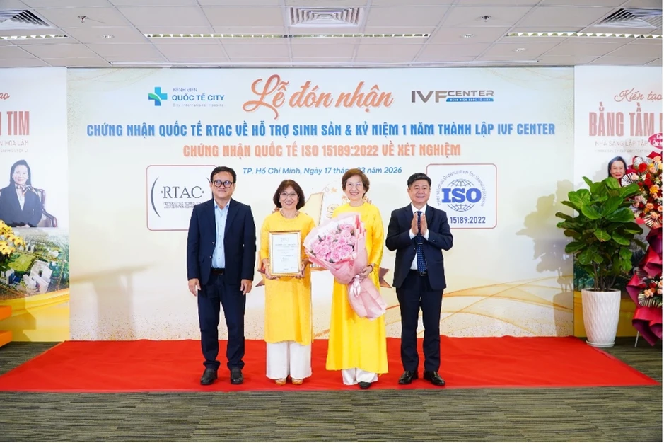 BV Quốc tế City đạt chứng nhận quốc tế: RTAC về IVF và ISO về xét nghiệm BV Quốc tế City đạt chứng nhận quốc tế: RTAC về IVF và ISO về xét nghiệm