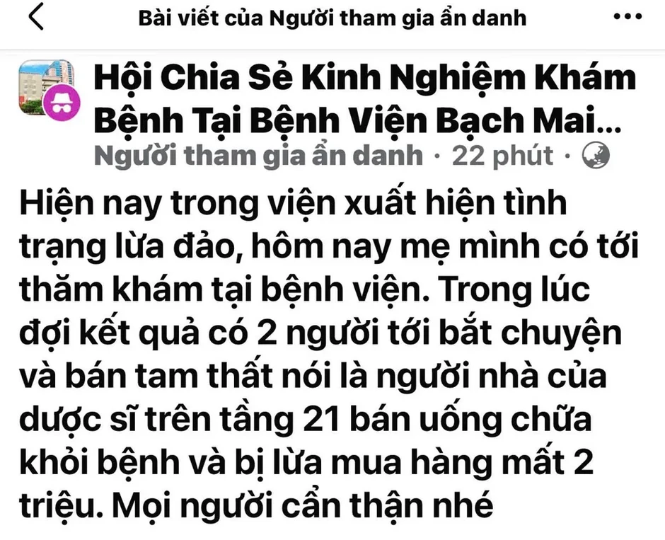 Cảnh báo tình trạng mạo danh “người nhà bác sĩ” lừa đảo người bệnh