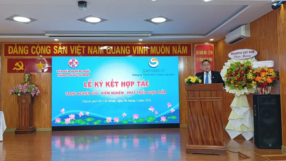 Công ty TNHH MTV Dược Sài Gòn (Sapharco) ký kết hợp tác với Viện Kiểm nghiệm thuốc TPHCM Công ty TNHH MTV Dược Sài Gòn (Sapharco) ký kết hợp tác với Viện Kiểm nghiệm thuốc TPHCM