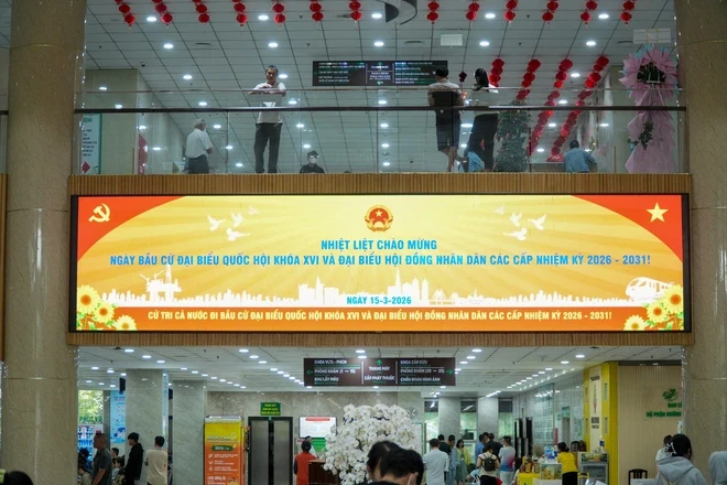 Điểm bầu cử số 055 tại Bệnh viện Quân y 175 đã sẵn sàng Điểm bầu cử số 055 tại Bệnh viện Quân y 175 đã sẵn sàng