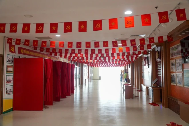 Điểm bầu cử số 055 tại Bệnh viện Quân y 175 đã sẵn sàng Điểm bầu cử số 055 tại Bệnh viện Quân y 175 đã sẵn sàng