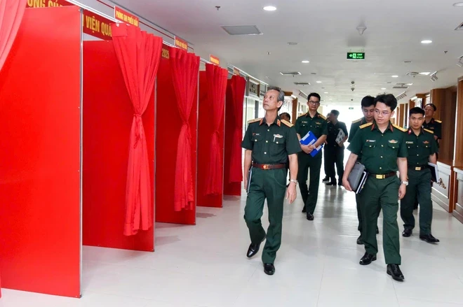 Điểm bầu cử số 055 tại Bệnh viện Quân y 175 đã sẵn sàng Điểm bầu cử số 055 tại Bệnh viện Quân y 175 đã sẵn sàng