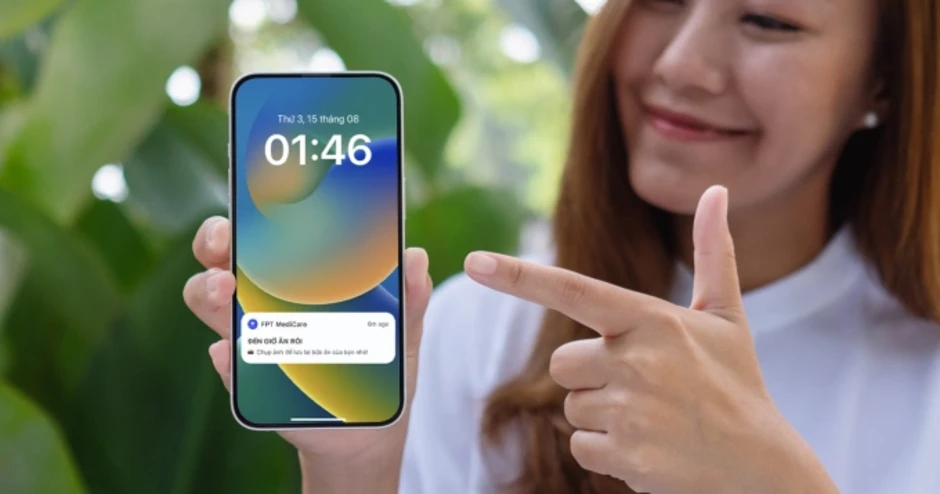 Ghi nhận hoạt động ăn uống trên app theo dõi đường huyết FPT MediCare