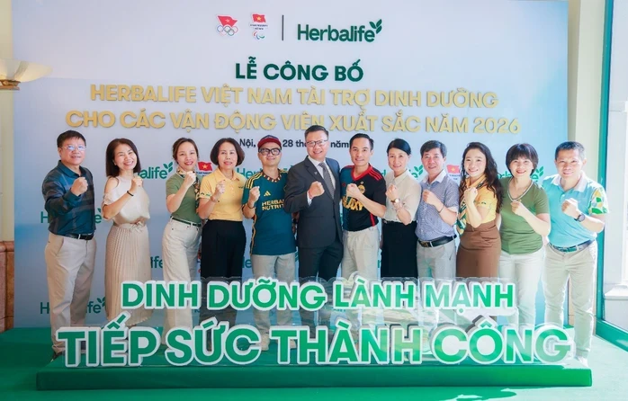 Herbalife Việt Nam tiếp tục tài trợ sản phẩm dinh dưỡng cho các VĐV xuất sắc Việt Nam năm 2026