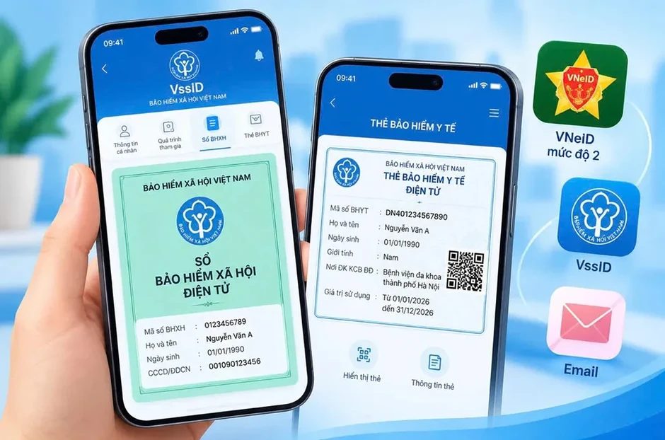 Hướng dẫn mới nhất về sử dụng sổ bảo hiểm xã hội, thẻ bảo hiểm y tế điện tử