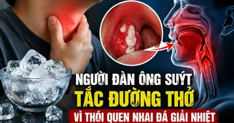Hy hữu: Người đàn ông Hà Nội suýt tắc thở vì nhai đá giải nhiệt