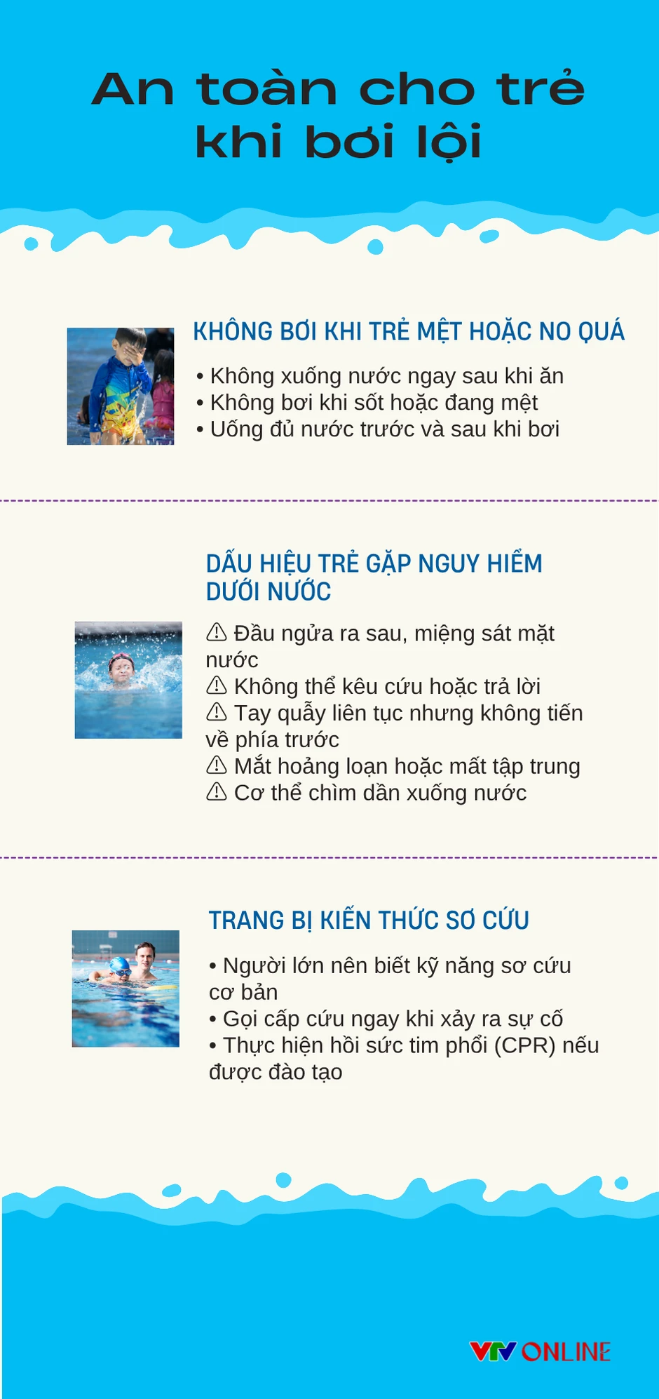 Infographic: An toàn cho trẻ khi bơi lội Infographic: An toàn cho trẻ khi bơi lội