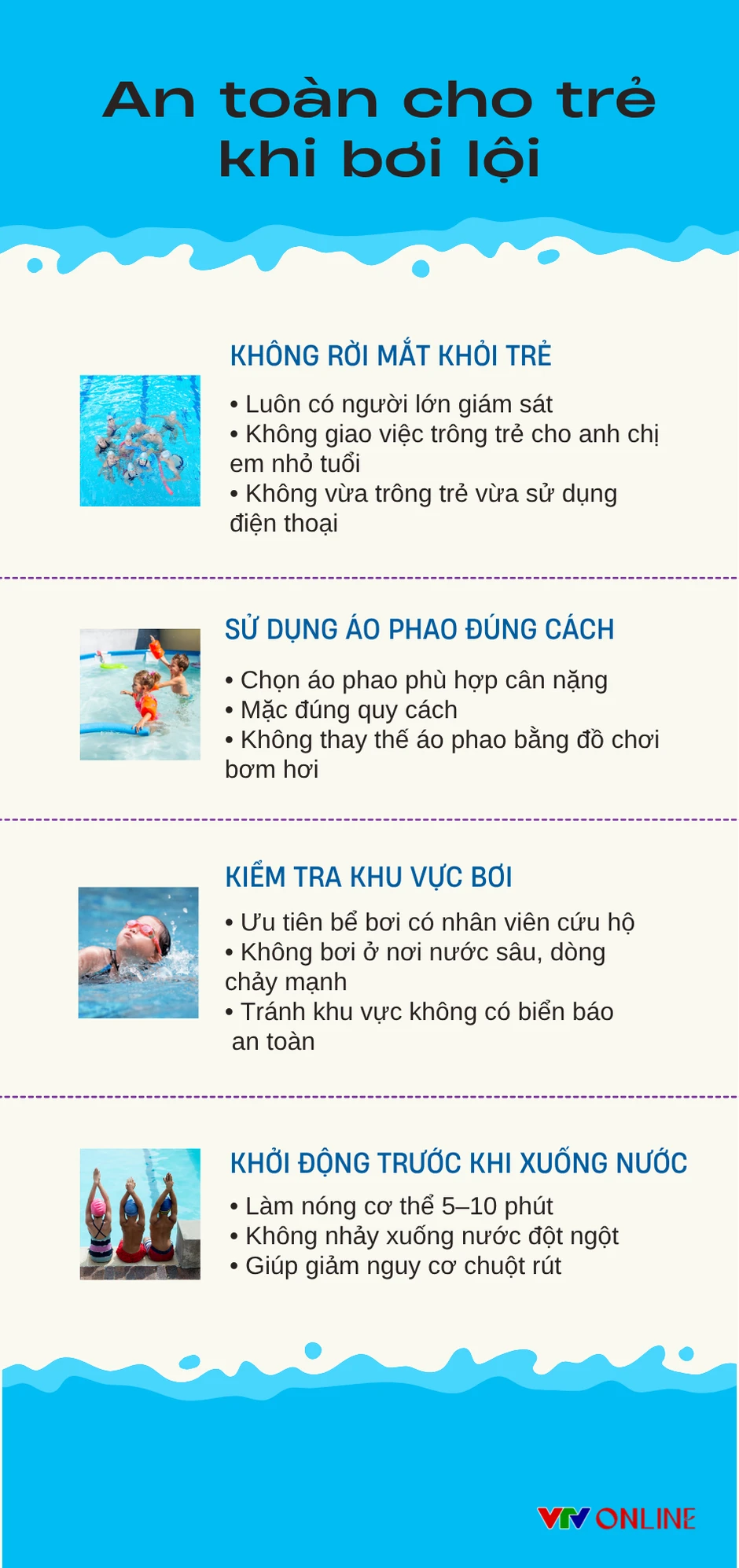 Infographic: An toàn cho trẻ khi bơi lội Infographic: An toàn cho trẻ khi bơi lội