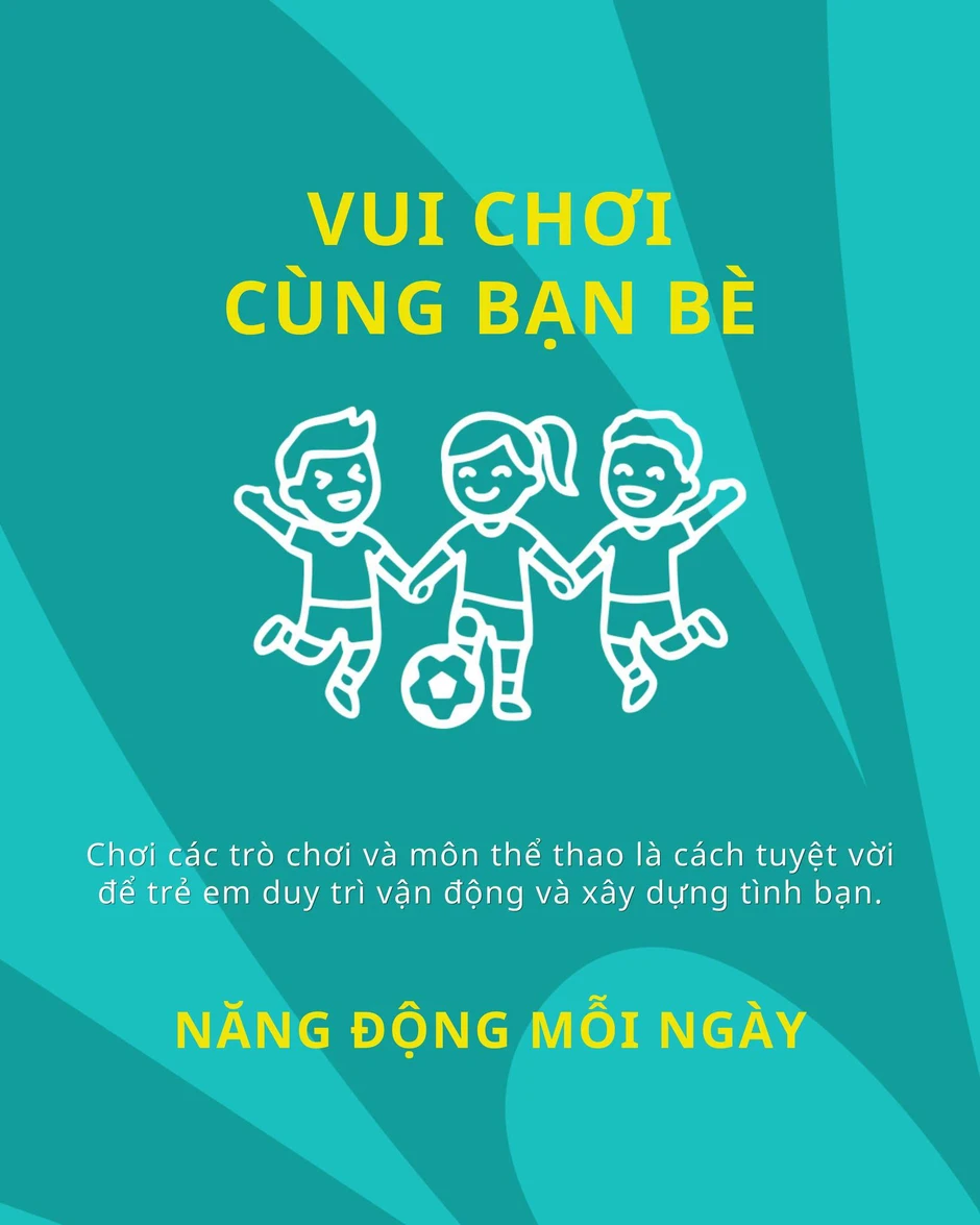 Infographic: Khuyến khích trẻ vận động để tăng cường sức khỏe Infographic: Khuyến khích trẻ vận động để tăng cường sức khỏe