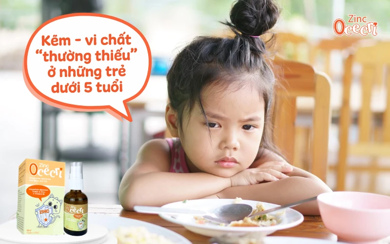 Kẽm - vi chất 'thường thiếu' ở những trẻ dưới 5 tuổi Kẽm - vi chất 'thường thiếu' ở những trẻ dưới 5 tuổi