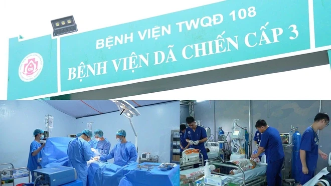 Lần đầu diễn tập thực địa với bệnh viện dã chiến 100 giường Lần đầu diễn tập thực địa với bệnh viện dã chiến 100 giường