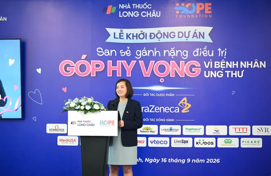 Long Châu, Quỹ Hope và các đối tác dược phẩm cùng “San sẻ gánh nặng vì bệnh nhân ung thư” Long Châu, Quỹ Hope và các đối tác dược phẩm cùng “San sẻ gánh nặng vì bệnh nhân ung thư”