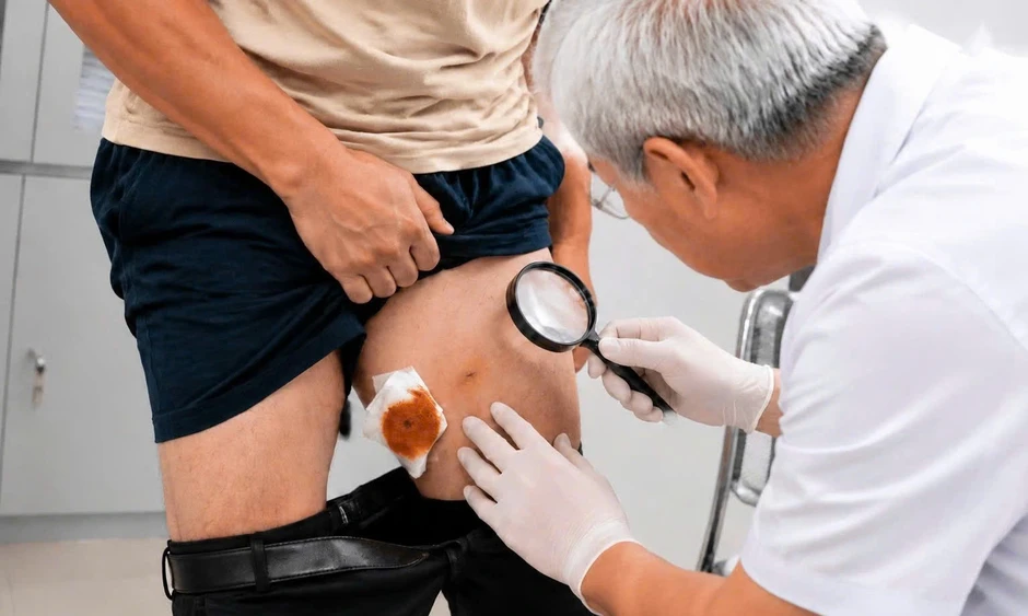 Mổ khối bất thường ở đùi bệnh nhân, bác sĩ phát hiện ấu trùng dài 7cm Mổ khối bất thường ở đùi bệnh nhân, bác sĩ phát hiện ấu trùng dài 7cm