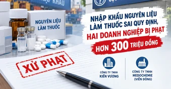 Nhập nguyên liệu làm thuốc sai quy định, hai doanh nghiệp bị phạt hơn 300 triệu