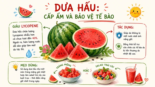 Phụ nữ U40 nên ăn 5 loại quả có tác dụng chống nắng tự nhiên trong mùa hè, ngăn tia UV, tăng sinh collagen để 60 tuổi chưa già