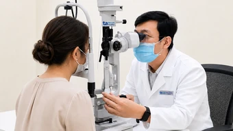 Quả cầu lông đập vào mắt người phụ nữ mắt gây xuất huyết - Báo TinVina