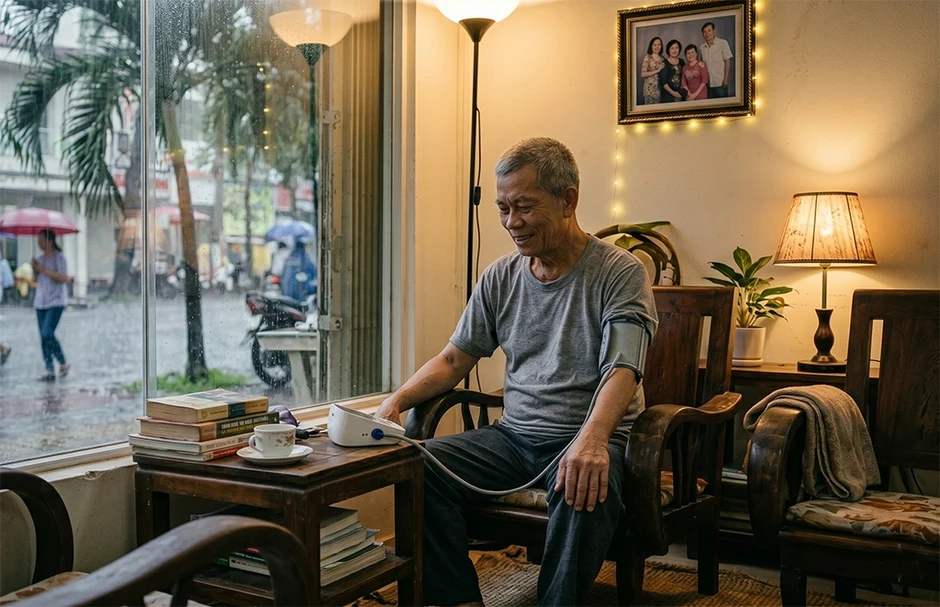 Sáng nắng chiều mưa: Vì sao người lớn tuổi dễ tăng huyết áp đột ngột?